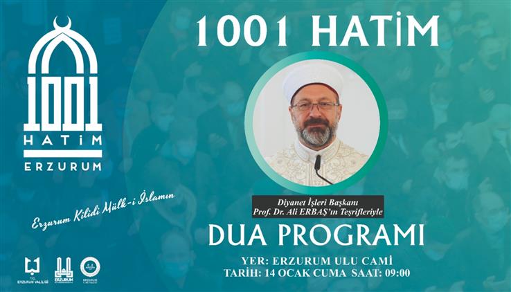Erzurum'da 1001 Hatim Dua Programı
