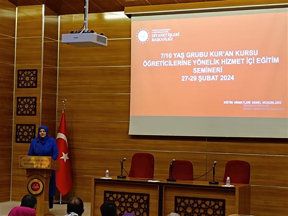 Van Dini İhtisas Merkezi 7/10 yaş grubu kur'an kursu öğreticilerine yönelik hizmet içi eğitim semineri