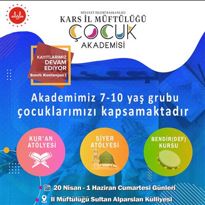 Kars'ta çocuk Akademisi Başlıyor...