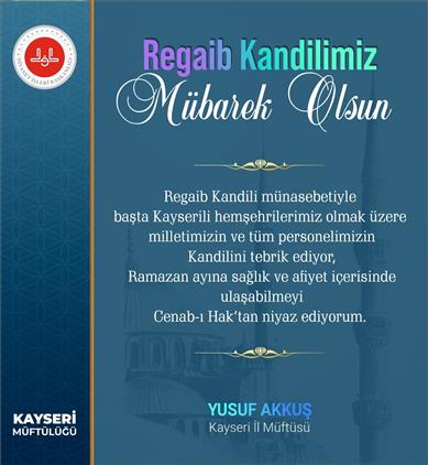 Kayseri'de Regaib Kandili
